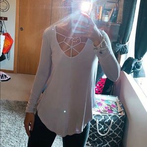 Lilac American eagle fitted long sleeve